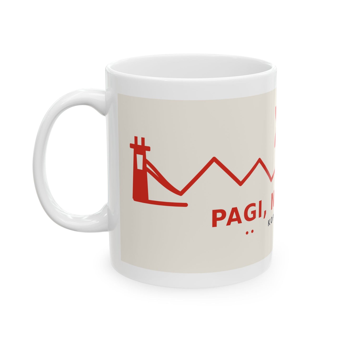 Pagi, New York Ceramic Coffee Mug — Retro Kopi To Go Design (11oz/15oz)